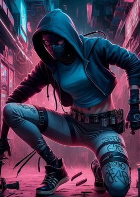 Cyberpunk Female Warrior