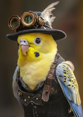 Steampunk Parakeet