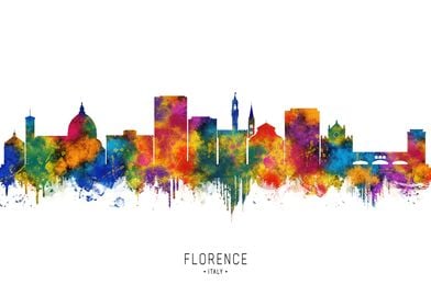 Florence Skyline Watercolor