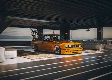 Yellow BMW E30