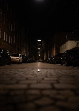 Night Street in City