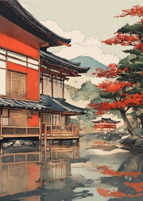 Japanese Temple Landscape