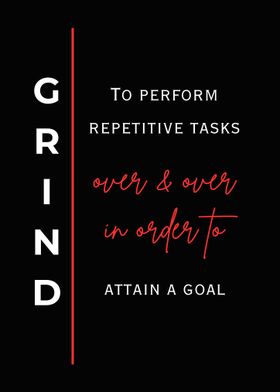 Grind Definition Poster