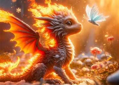 Fire Dragon and Butterfly