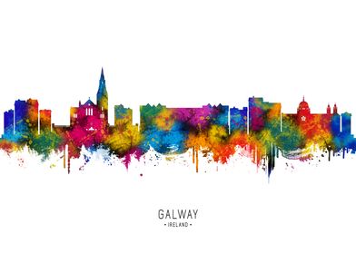 Galway Skyline Watercolor