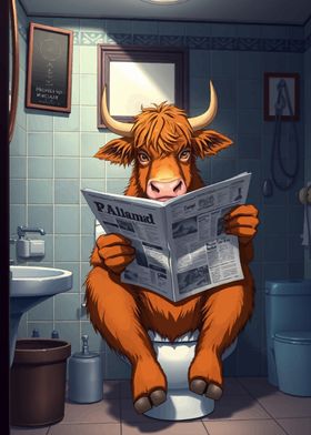 Highland Cow Toilet