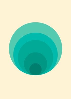 Abstract Teal Circles