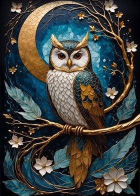 Golden Owl Kintsugi