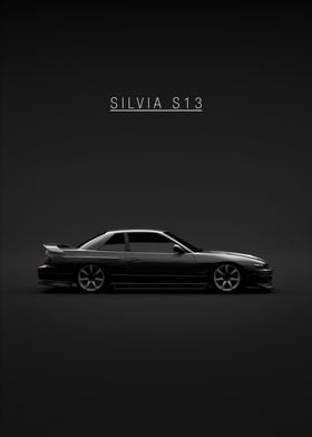 Black Nissan Silvia S13 G-Corporation 1988