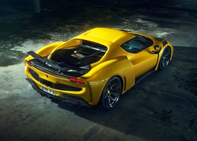 Yellow Ferrari Supercar