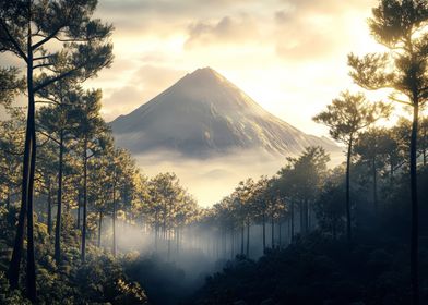 Misty Mountain Sunrise