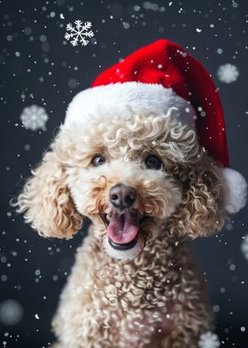 Poodle Santa Hat