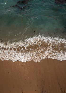 Ocean Waves on Sandy Beach