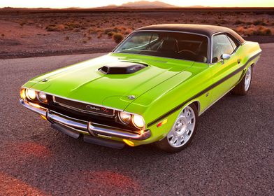 Green Dodge Challenger