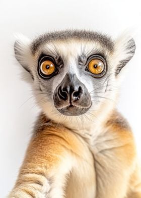 Curious Ring-tailed Lemur Selfie