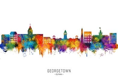 Georgetown Skyline Watercolor