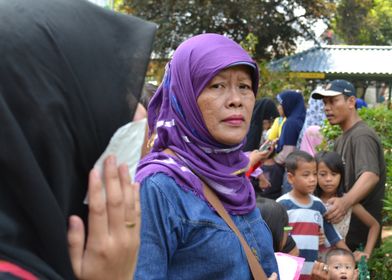 Woman in Purple Hijab