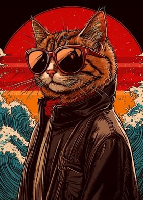 Cool Cat with Sunglasses