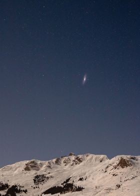 Andromeda Galaxy Over Verbier