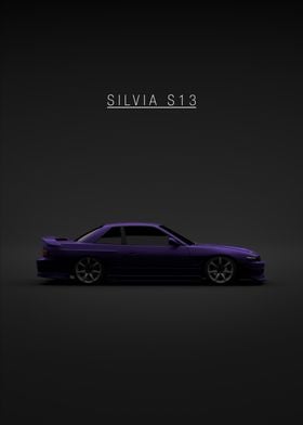 Purple Nissan Silvia S13 G-Corporation 1988