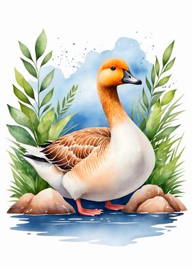 Goose Watercolor