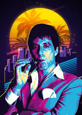 retro mafia 80s Retro Art