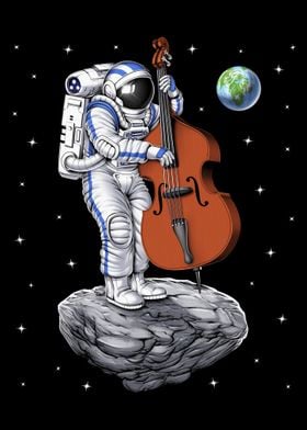 Astronaut Double Bass Player