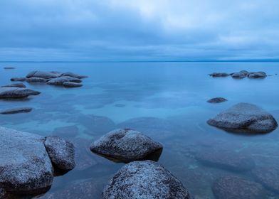 Serene Lake Rocks