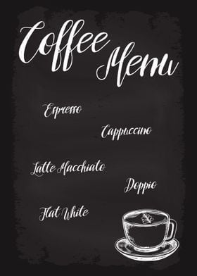 Coffee Menu Chalkboard