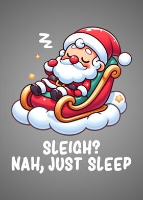 Lazy Santa Claus Sleigh Nap