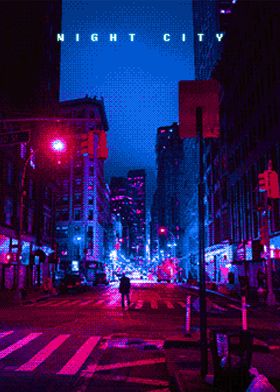 Pixelated Night City