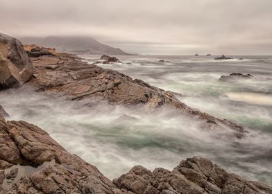 Rocky Coastline with Waves