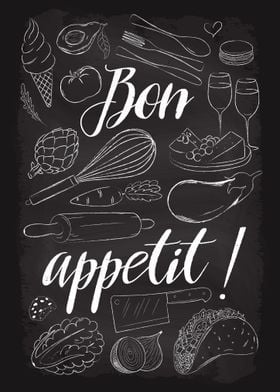 Bon Appetit Chalkboard Art