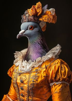 Renaissance Pigeon in Royal Attire