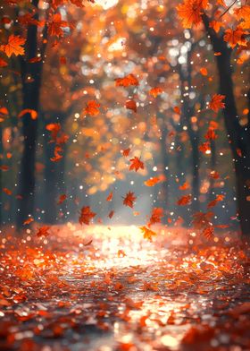 Autumn Leaves Falling