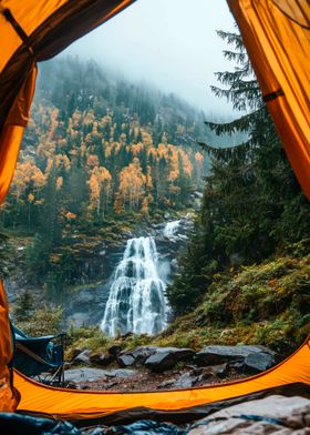 Waterfall View from Tent