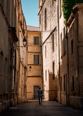 Narrow Street in European City