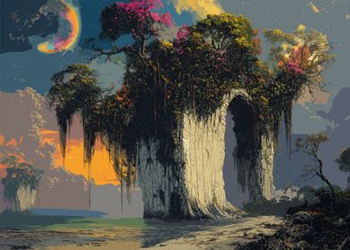 Fantasy Landscape with Arch