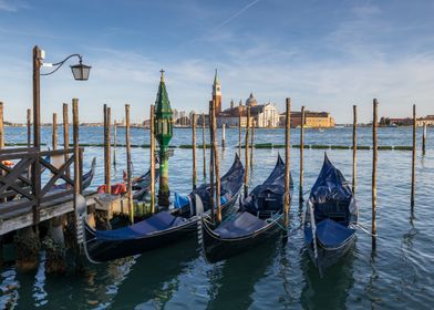 Venice Gondolas In Lagoon