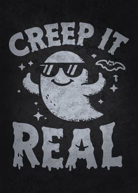 Creep It Real - Cute Ghost Halloween Vibes for Spooky Fun