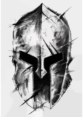 Spartan Helmet Illustration