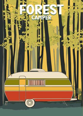 Forest Camper Poster