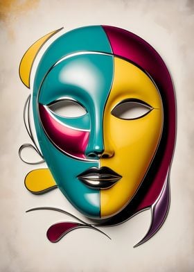 Vintage Abstract Carnival Mask