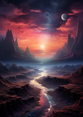 Alien Landscape Sunset