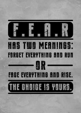 Fear Has Two Meanings