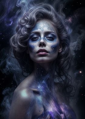 Cosmic Skull Makeup