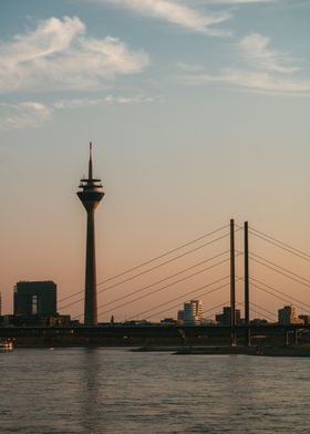 Dusseldorf Skyline at Sunset