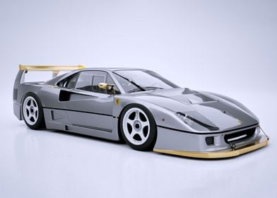 Silver Ferrari F40