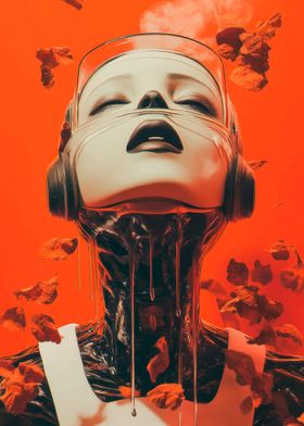 Cyberpunk Woman Melting