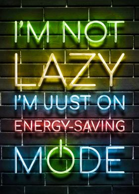 Energy-Saving Mode Neon Sign